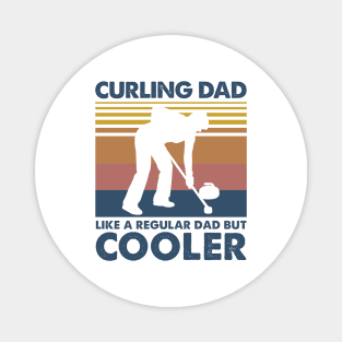 Curling Dad Vintage Gift Father's Day Magnet